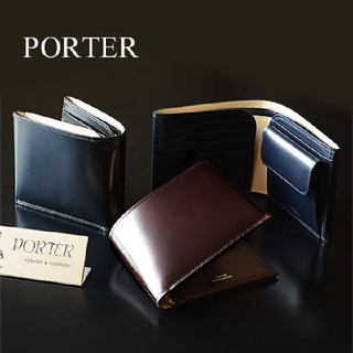 ポーター(PORTER)の新品 未使用 ポーター PORTER COUNTER カウンター  二つ折り 茶(折り財布)