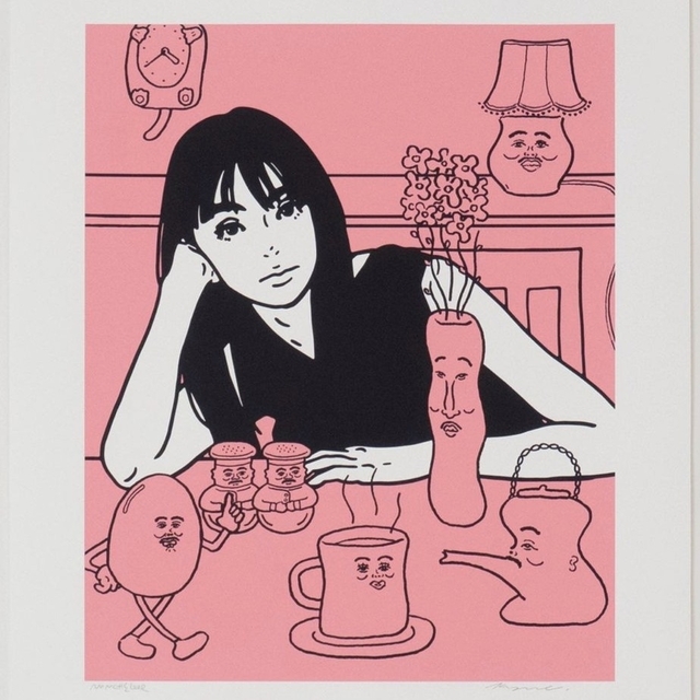 おすすめ】 Kyne & Noncheleeeシルクスクリーンポスター 絵画+