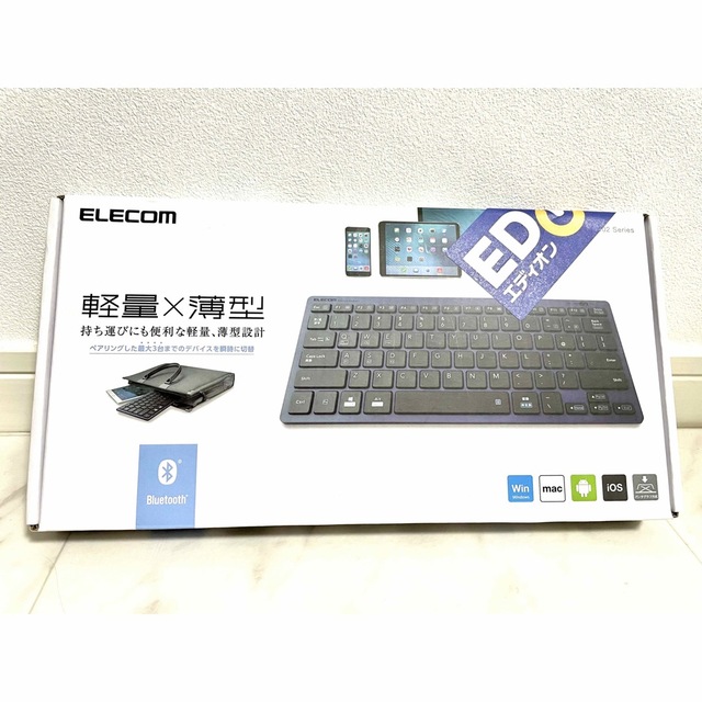 ELECOM(エレコム)のエレコム Bluetooth キーボード 薄型 スマホ/家電/カメラのPC/タブレット(PC周辺機器)の商品写真