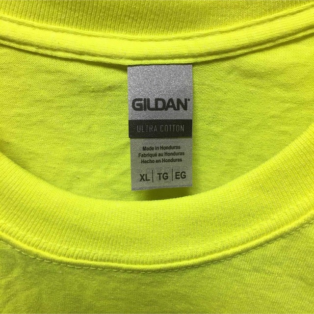 GILDAN(ギルタン)のLicca様専用！GILDAN 長袖ロンT ライトピンク＆ネオンイエロー XL メンズのトップス(Tシャツ/カットソー(七分/長袖))の商品写真