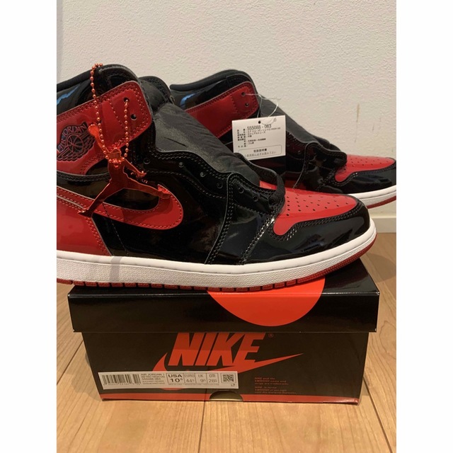 28.5AIR JORDAN1HIGH OG PATENT BRED NIKE