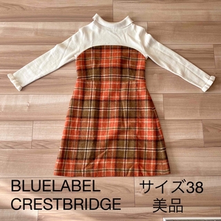 ブルーレーベルクレストブリッジ(BLUE LABEL CRESTBRIDGE)のブルーレーベル クレストブリッジ ワンピース　38(ひざ丈ワンピース)