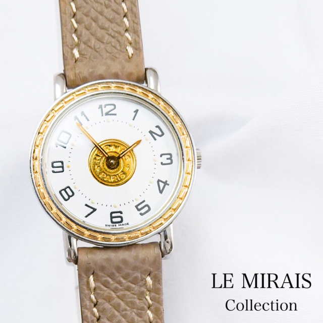 一番人気物 Hermes - 【仕上済/ベルト2色】エルメス  セリエ コンビ レザー レディース 腕時計 腕時計