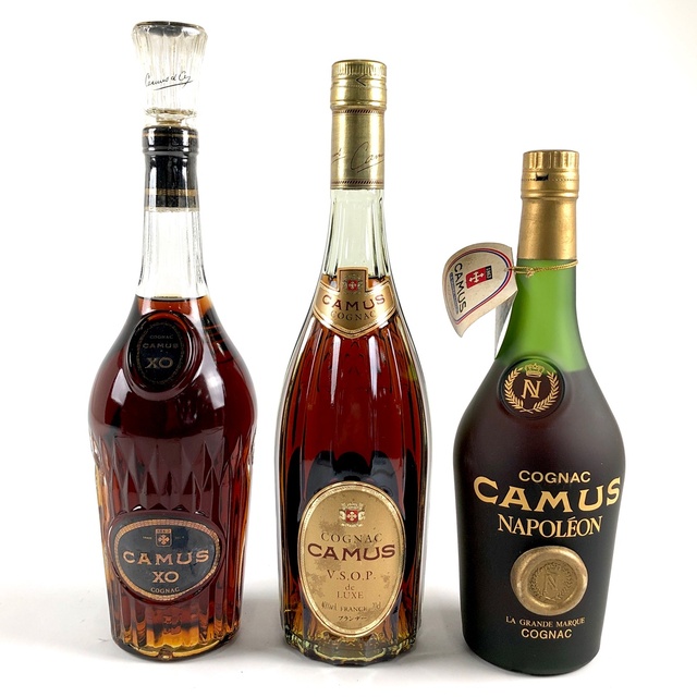 3本 カミュ XO ロングネック VSOP デラックス ナポレオン グランマルキ 700ml