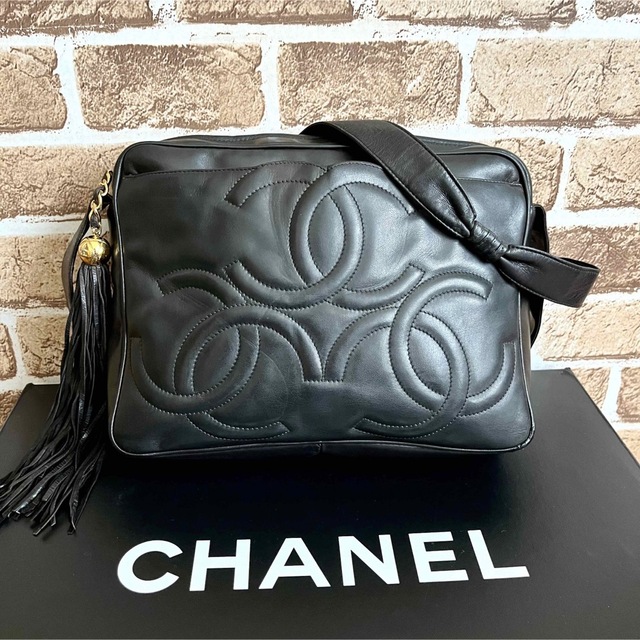 送料無料(沖縄配送) 極美品✨CHANEL ロゴエンボス チェーン