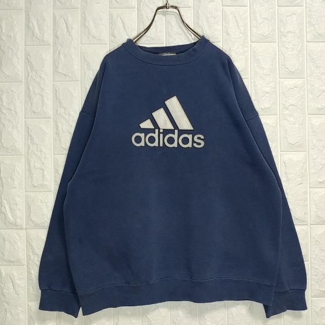 【レア】90s アディダス 刺繍ビッグロゴ スウェットトレーナー adidas