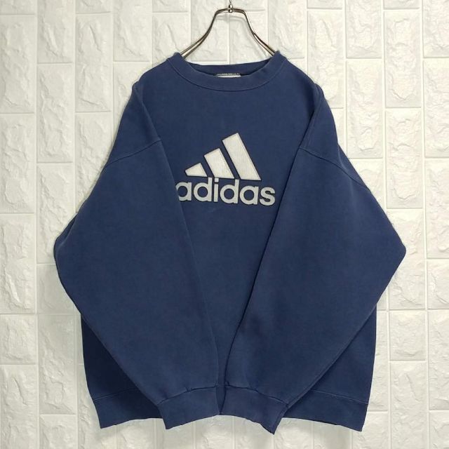 adidas(アディダス)のアディダス USA製 刺繍 ビッグロゴ スウェット トレーナー 90s XL相当 メンズのトップス(スウェット)の商品写真