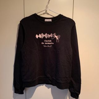 メゾピアノジュニア(mezzo piano junior)のメゾピアノ　Lサイズ　160 トレーナー　黒(Tシャツ/カットソー)