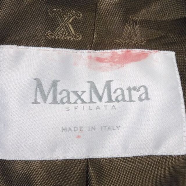 Max Mara(マックスマーラ)の MAXMARA マックスマーラ CASERTA ALPACA WOOL AND SILK テディベア ショート コート 1点 カーキ 40 アルパカ、ウール、シルク 白タグ ボア ファー バイカージャケット レディース AU1282W  レディースのジャケット/アウター(ロングコート)の商品写真