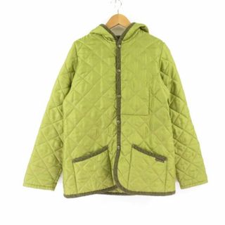 ラベンハム(LAVENHAM)の美品 LAVENHAM ラベンハム WA-AW05 キルティングジャケット 1点 グリーン S相当(UK36・US36） ポリエステル フード付き 中綿 イギリス製 レディース AU1291B1 (ロングコート)