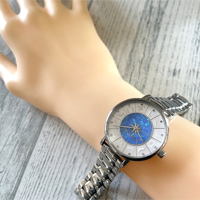 国内正規品 【電池交換済】STAR JEWELRY シルバー 腕時計 ゾディアック