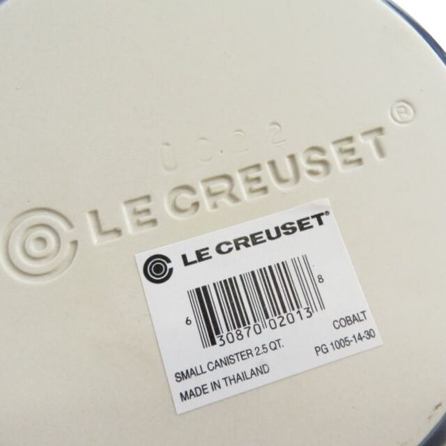 LE CREUSET(ルクルーゼ)の未使用Le Creuset ルクルーゼスモールキャニスター 1点 コバルトブルー 2.4L 蓋物 保存容器 SU3646A3  インテリア/住まい/日用品のキッチン/食器(食器)の商品写真