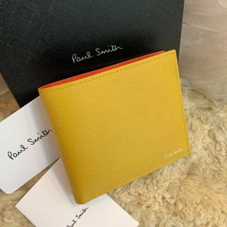 ☆未使用品☆Paul Smith ポールスミス 二つ折り財布 イエロー-