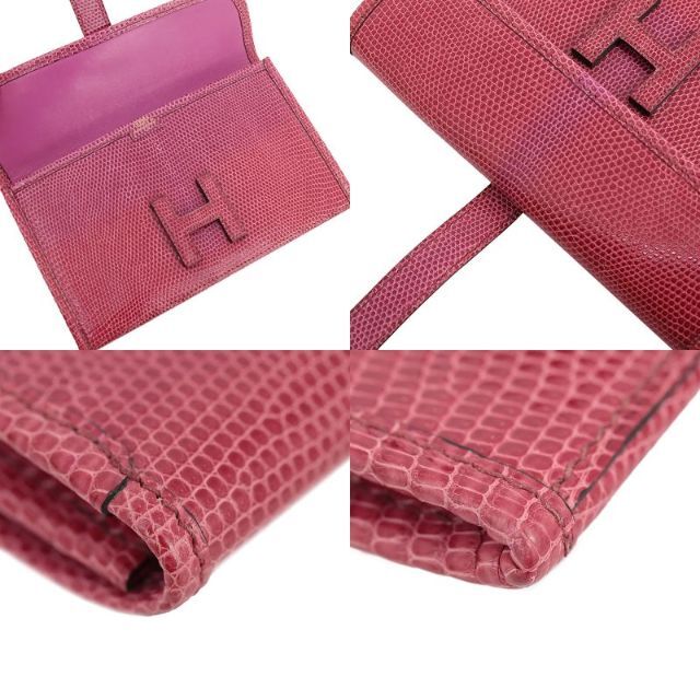 Hermes - エルメス クラッチバッグ ピンク トカゲ革 ジジェ ミニ 美品
