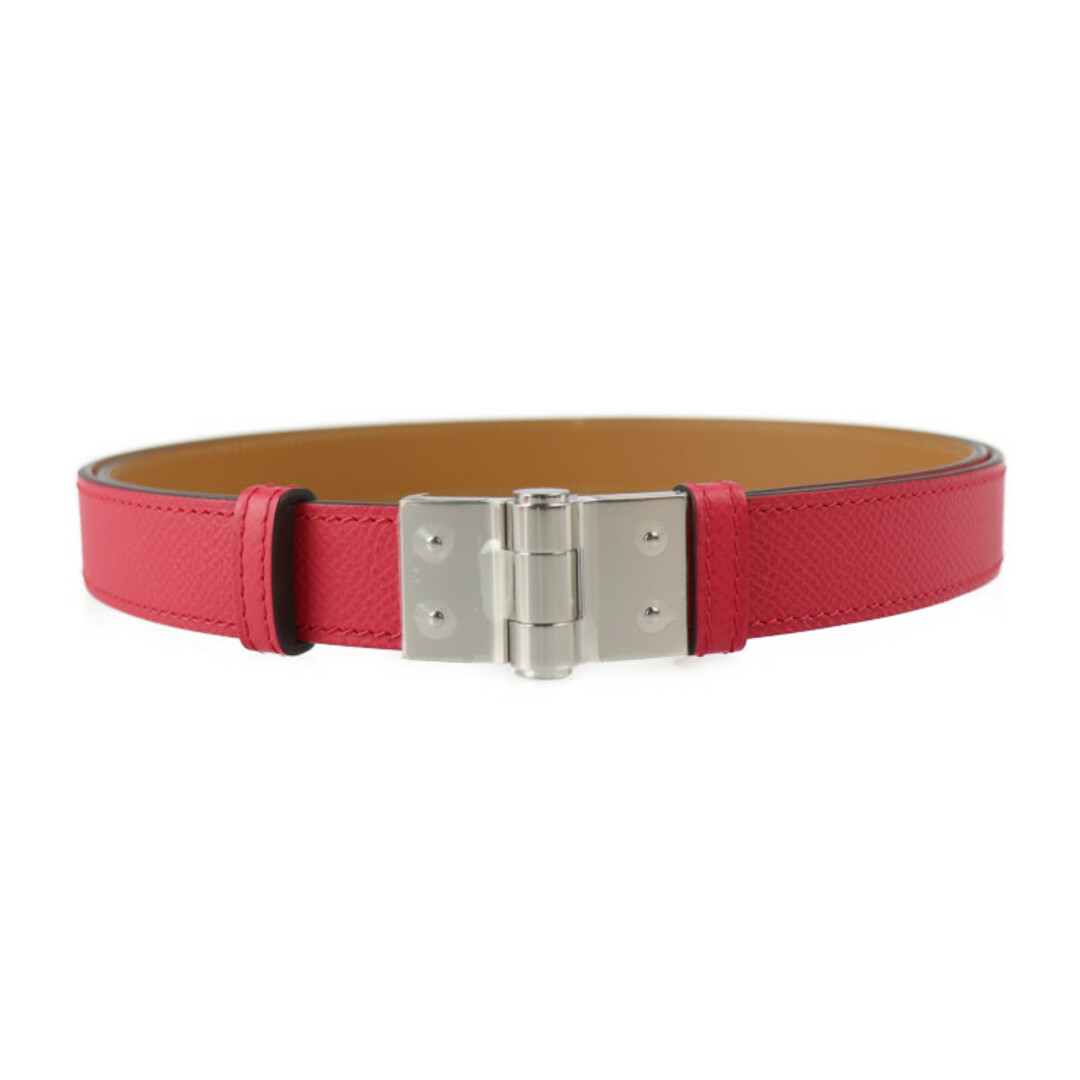 HERMES エルメス セリエ CEINTURE FEMME CHARNIERE 22 ベルト 074487CKI6 ヴォーエプソン レザー  ROSE ピンク系 ブラウン系 シルバー金具 ヒンジベルト A刻印 【本物保証】