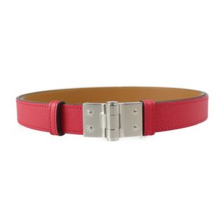 エルメス(Hermes)のHERMES エルメス セリエ CEINTURE FEMME CHARNIERE 22 ベルト 074487CKI6 ヴォーエプソン レザー  ROSE ピンク系 ブラウン系 シルバー金具 ヒンジベルト A刻印 【本物保証】(ベルト)