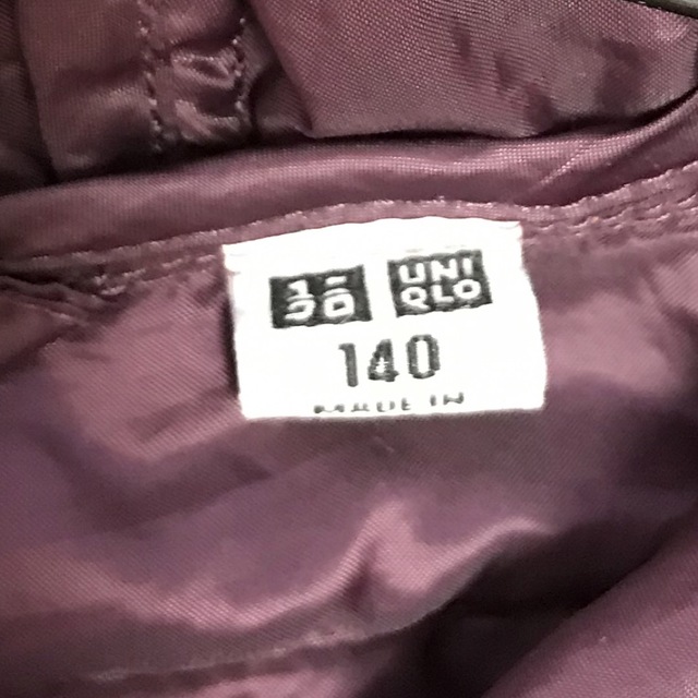 UNIQLO(ユニクロ)の子供服　ジャンバー　上着　ユニクロ　サイズ 140 キッズ/ベビー/マタニティのキッズ服女の子用(90cm~)(ジャケット/上着)の商品写真
