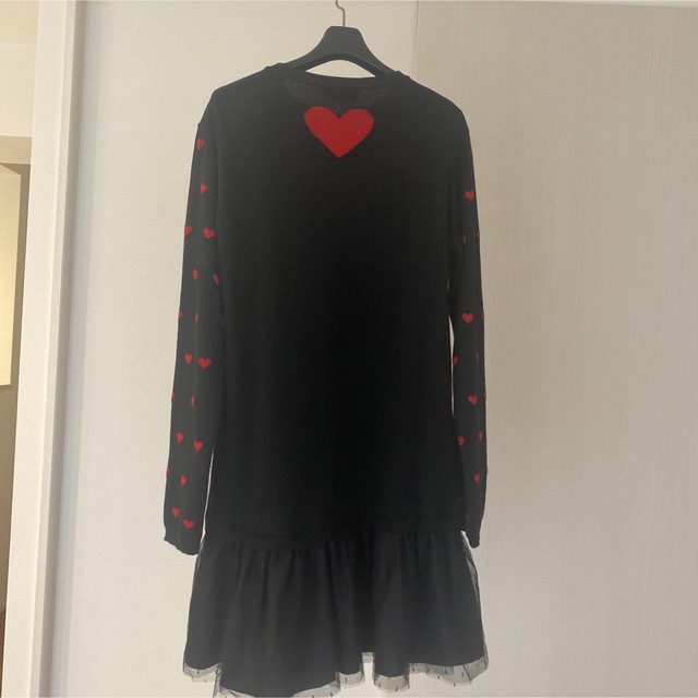 RED VALENTINO(レッドヴァレンティノ)のRED VALENTINO(レッド　ヴァレンティノ) ハート柄ワンピース レディースのワンピース(ひざ丈ワンピース)の商品写真