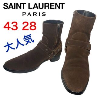 サンローラン(Saint Laurent)の★大人気★サンローランパリ　ショートブーツ　リングハーネス　サイドジップ　43(ブーツ)