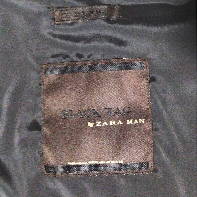 ZARA(ザラ)の激レア 希少　ZARA　MAN BLACK TAG　マオカラー　ジャケット　黒 メンズのジャケット/アウター(テーラードジャケット)の商品写真