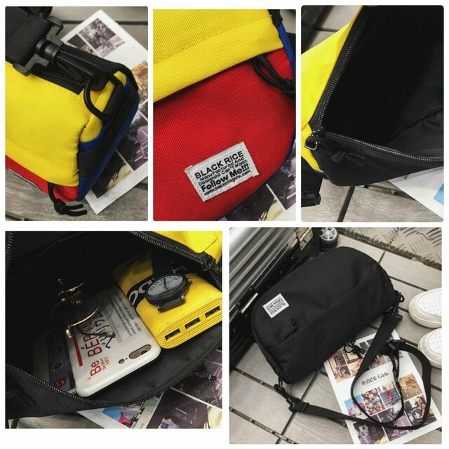 ボディーバッグ ショルダーバッグ ブラック 黒 韓国 肩掛け 原宿 レディースのバッグ(ショルダーバッグ)の商品写真