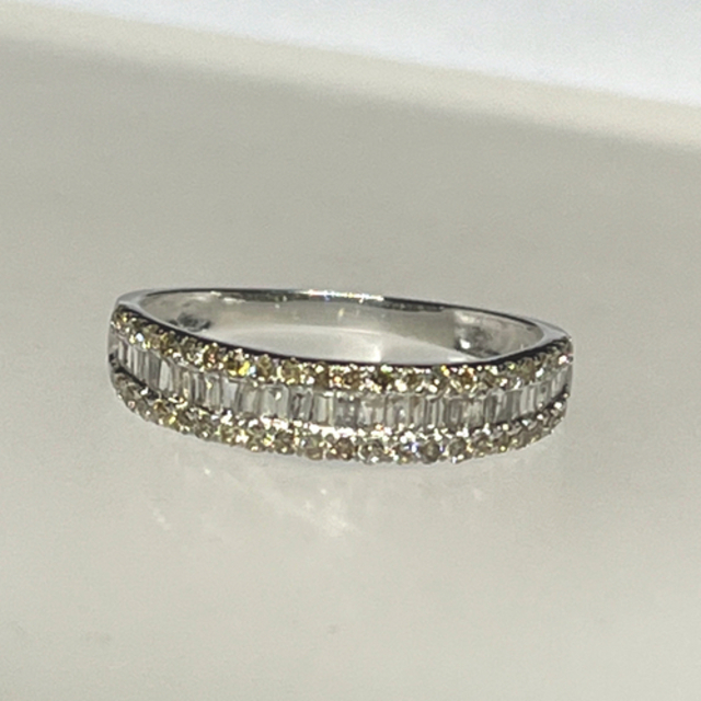 特価☆K18WGダイヤリング0.50ct