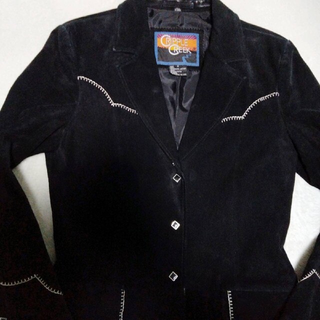 激レア 90sレザー スエード  ウエスタンジャケットcripple creek メンズのジャケット/アウター(レザージャケット)の商品写真