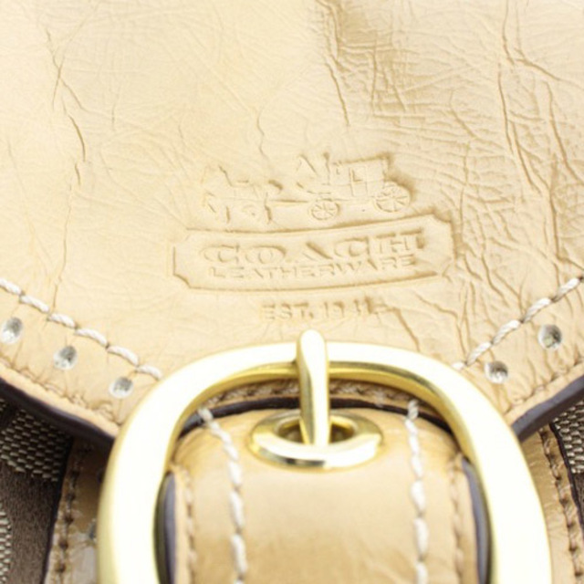 COACH(コーチ)のコーチ シグネチャー ミニショルダーバッグ 切替 べージュ 12501 レディースのバッグ(ショルダーバッグ)の商品写真