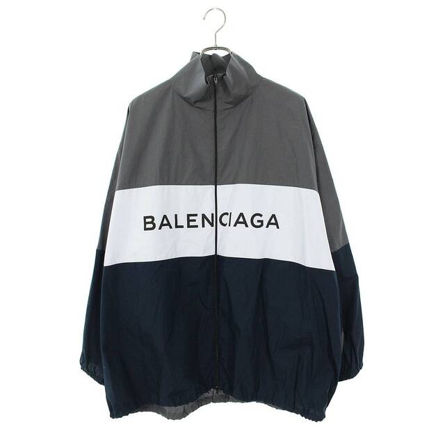 Balenciaga - バレンシアガ 508901 TWB13 ロゴプリントポプリンシャツブルゾン メンズ 40