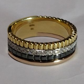 ブシュロン(BOUCHERON)のキャトルリング K18 Pt900 ダイヤ0.3ct(リング(指輪))