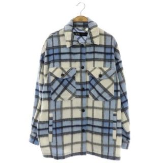 ザラ(ZARA)のザラ チェックビッグシャツジャケット 薄手 ステンカラー XS マルチカラー(その他)