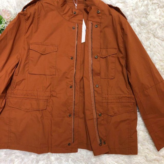 新品タグ付 23区 大きいサイズ 50 希少 橙 比翼 ジャケット ブルゾン
