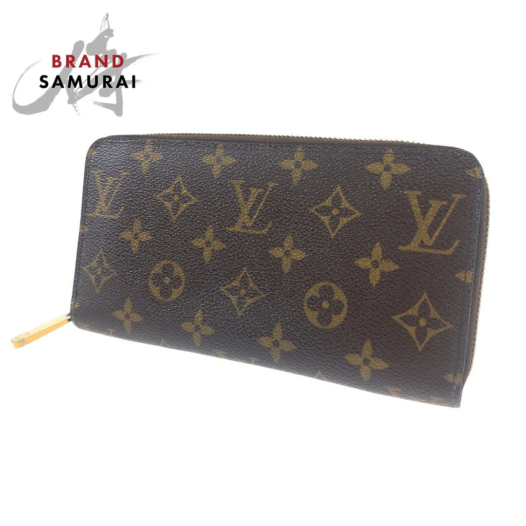 安いそれに目立つ VUITTON LOUIS 【中古】 400114 メンズ ラウンドジップ ラウンドファスナー 長財布 M60017 レザー  ブラウン 男女兼用 ジッピーウォレット モノグラム ルイヴィトン VUITTON LOUIS 美品 長財布