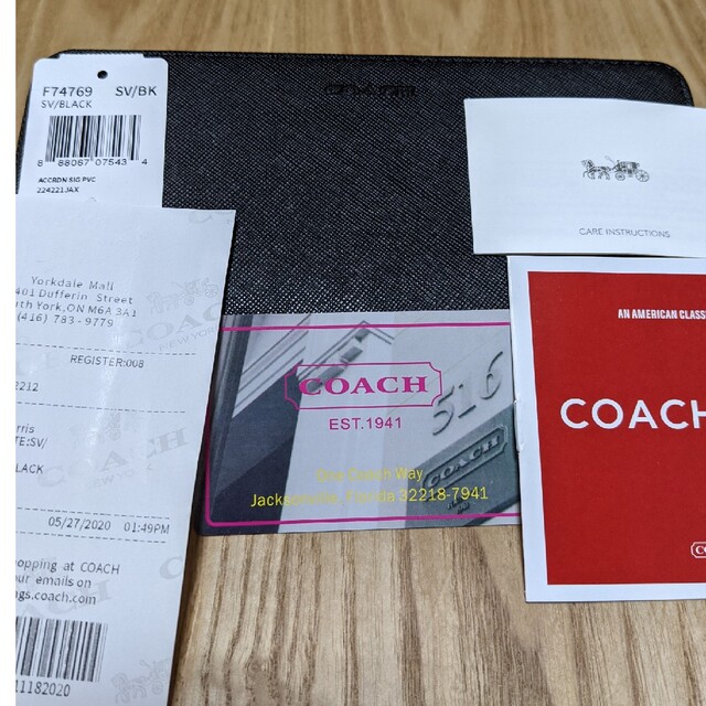 COACH(コーチ)のCOACH  長財布　ラウンドファスナー黒 メンズのファッション小物(長財布)の商品写真