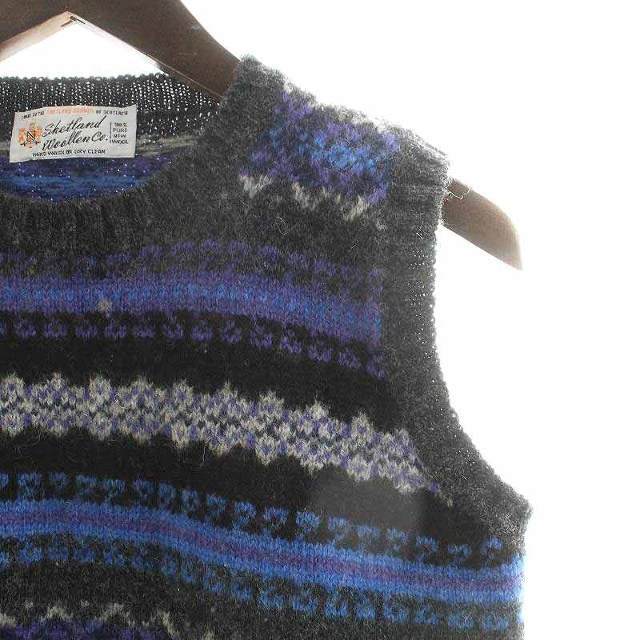 other(アザー)のshetland woollen ベスト ニット セーター グレー 青 メンズのトップス(ベスト)の商品写真