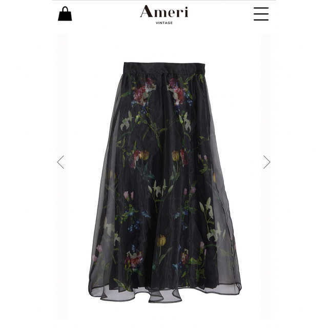 OUTLET SALE AMERI SOFIA ORGANZA LAYERED SKIRT ブラックM sitedev