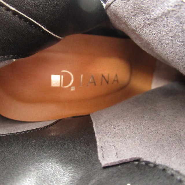 DIANA(ダイアナ)の美品 21AW ダイアナ レザー ショート ブーツ 低反発クッション チャンキー レディースの靴/シューズ(ブーツ)の商品写真