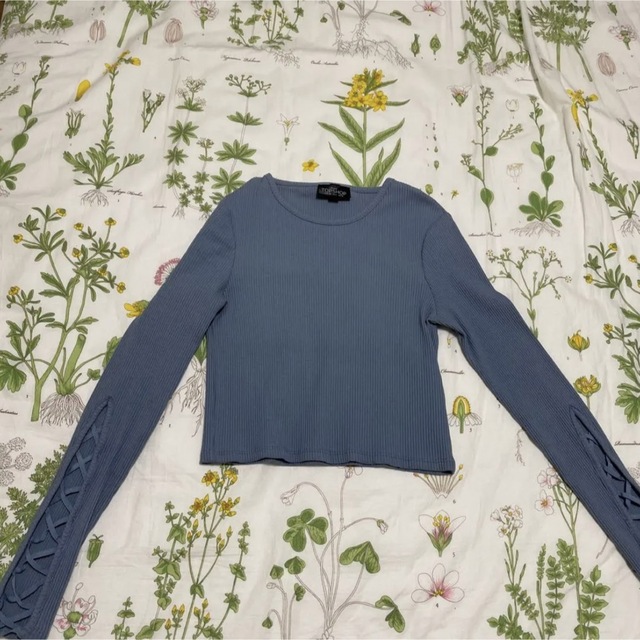 TOPSHOP(トップショップ)のTOPSHOP レースアップリブニットトップ レディースのトップス(カットソー(長袖/七分))の商品写真