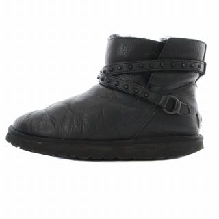 アグ(UGG)のUGG W EMERSEN ブーツ ショート ムートン 26cm 黒 ■GY03(ブーツ)