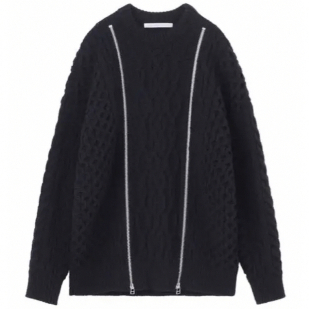 黒sizeJOHN LAWRENCE SULLIVAN 22AW Zipped  Knit