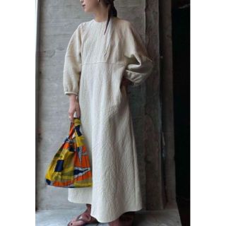 ＜6(ROKU)＞COTTON EMBOSS DRESS ワンピース