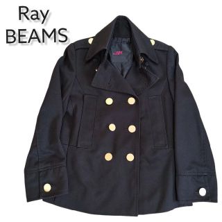 レイビームス(Ray BEAMS)のレイビームス ジャケット ダブル エポレット 黒 レディース　S(その他)