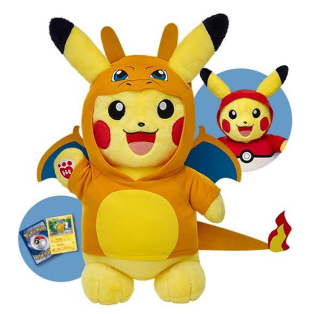 激レア!海外限定発売 ビルドアベア ポケモン ピカチュウ ポケカ付おもちゃ/ぬいぐるみ