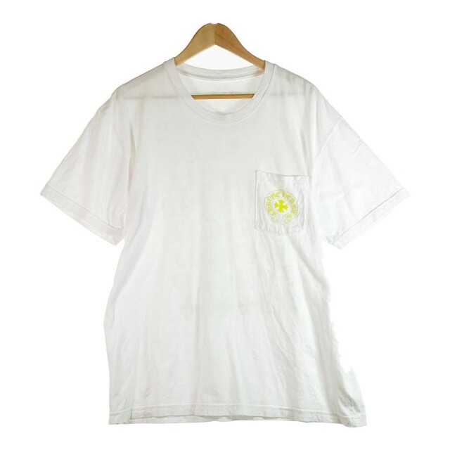 ★クロムハーツ ロゴ ポケット ティーシャツ  ホワイト sizeXL