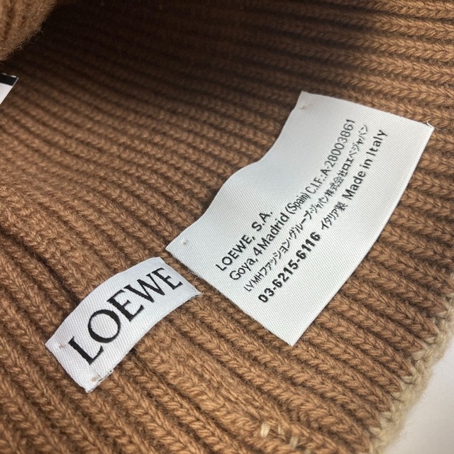 ロエベ LOEWE アナグラムロゴ ビーニー アパレル ニット帽 ウール
