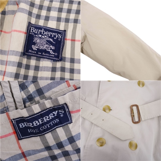 BURBERRY(バーバリー)のVintage バーバリー Burberrys コート 英国製 トレンチコート コットン100％ 裏チェック アウター メンズ M相当 ベージュ メンズのジャケット/アウター(トレンチコート)の商品写真