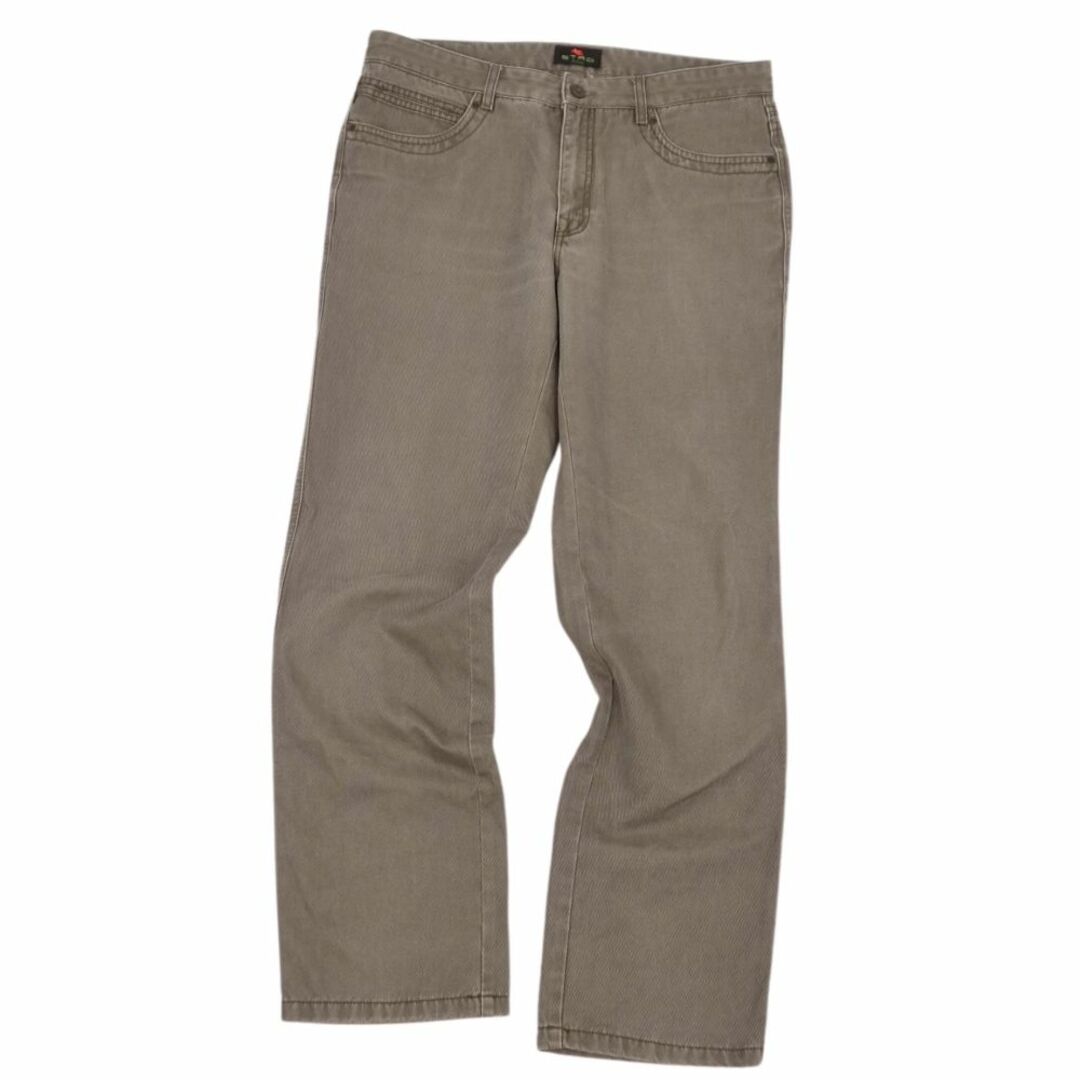 美品 エトロ ETRO パンツ デニムパンツ ロングパンツ コットン 無地