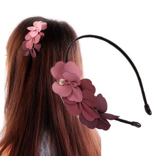 【新品】フラワーカチューシャ ヘッドアクセサリー ヘアバンド ヘアーバンド 髪型(カチューシャ)