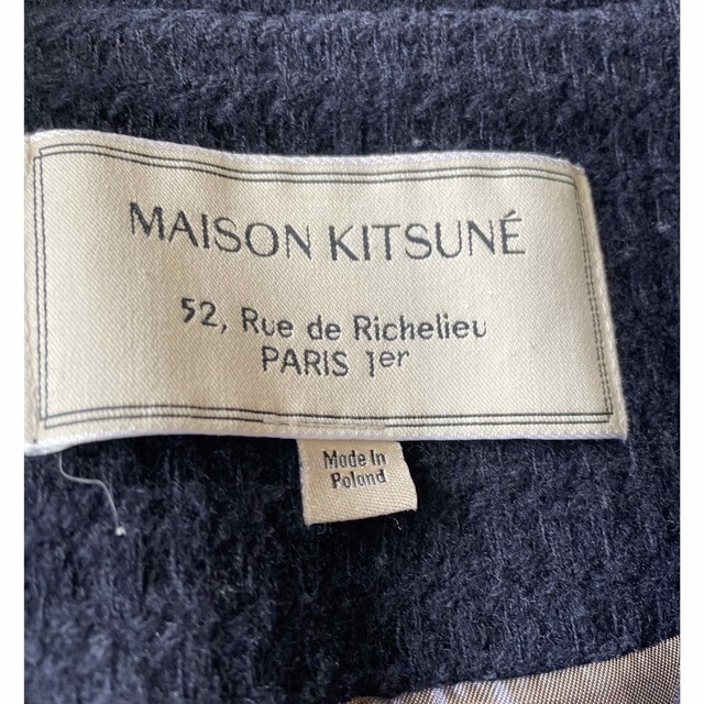 MAISON KITSUNE'(メゾンキツネ)のMAISON KITSUNE  メゾンキツネ ウールコート レディースのジャケット/アウター(チェスターコート)の商品写真