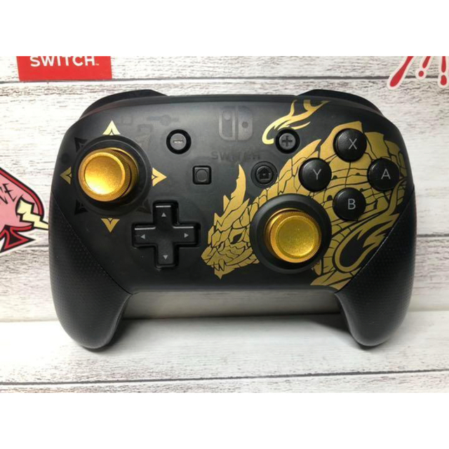 【超人気カラー&LEDカスタム】switch pro モンハン完動品超美品 8